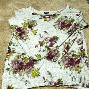 Long sleeve Torrid, floral light sweater
